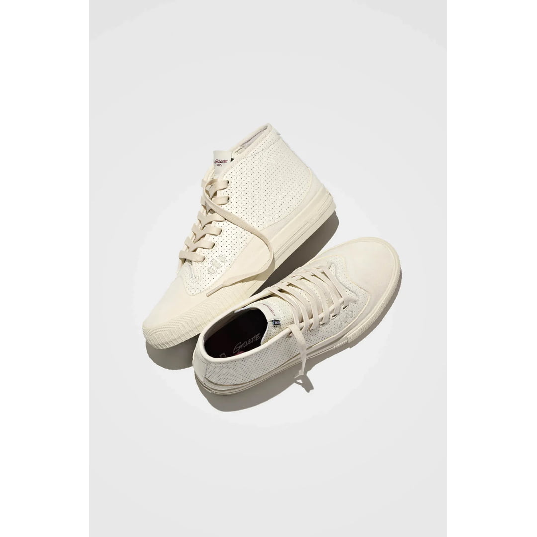 Skateshoes Gillette Mid Cream Leather - Insidshop.com