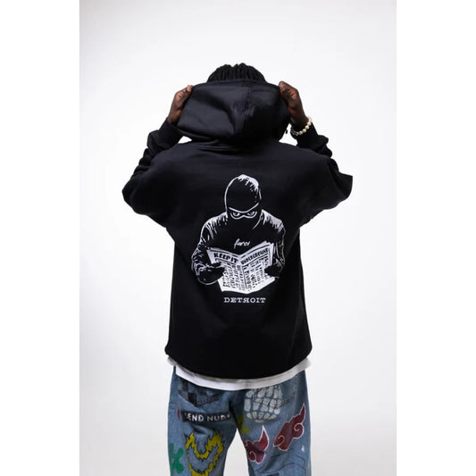 Sweat à Capuche Farci Keep Black Insidshop.com