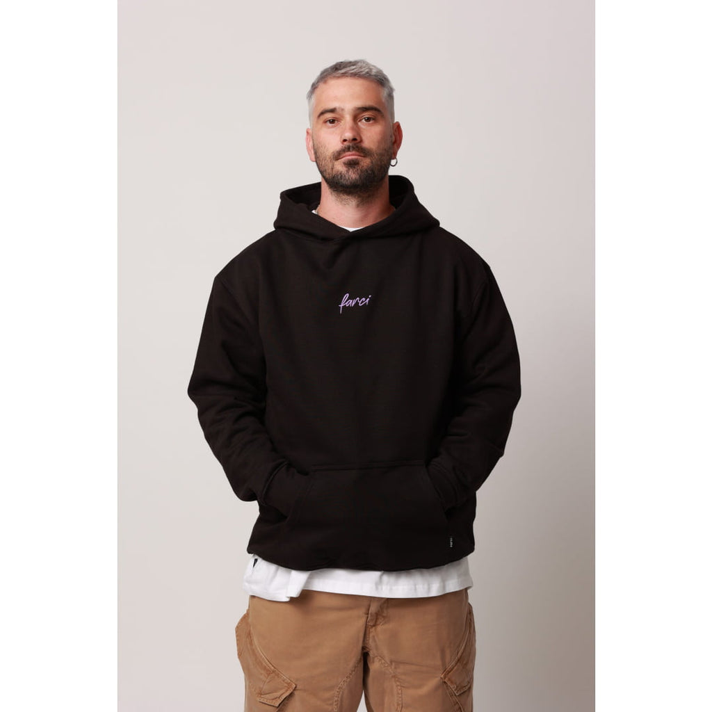 Sweat à Capuche Farci Teuf Black - Insidshop.com