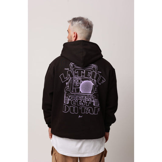 Sweat à Capuche Farci Teuf Black - Insidshop.com