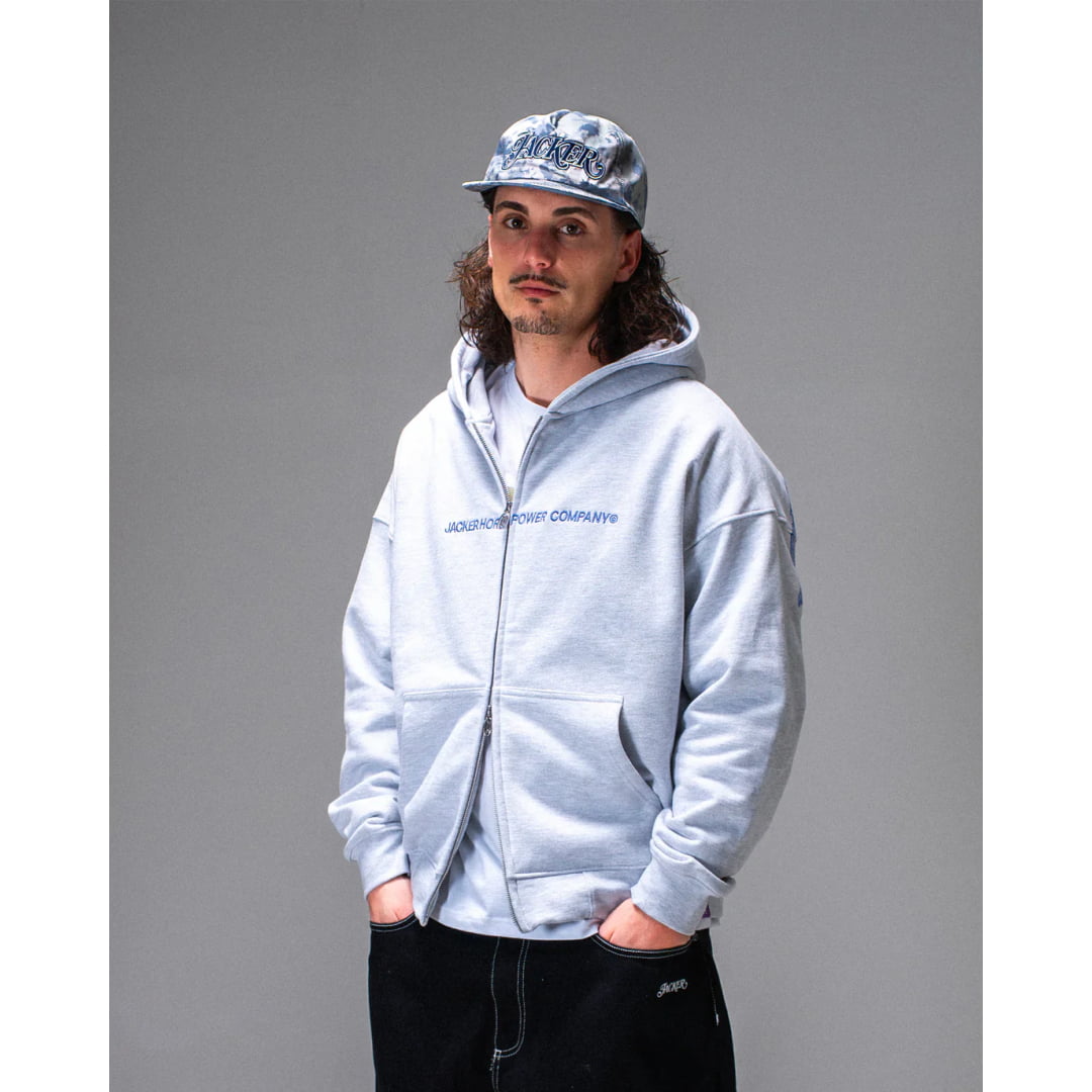 Sweat à Capuche Horse Power Zip Grey - Insidshop.com