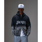 Sweat à Capuche Jacker Curve Logo Zip Gradient Washed