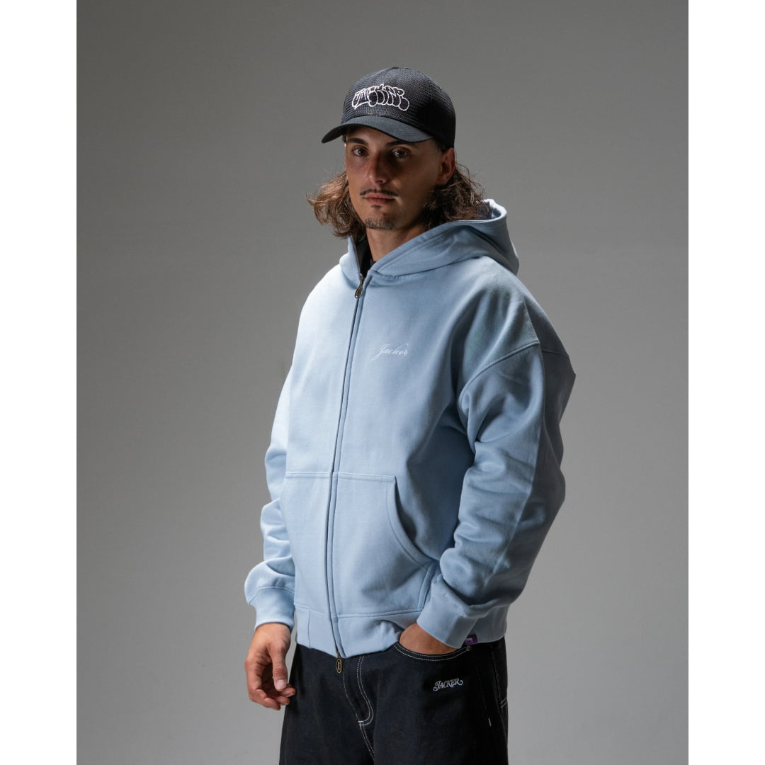 Sweat à Capuche Jacker D.Birds Cooper Zip Blue
