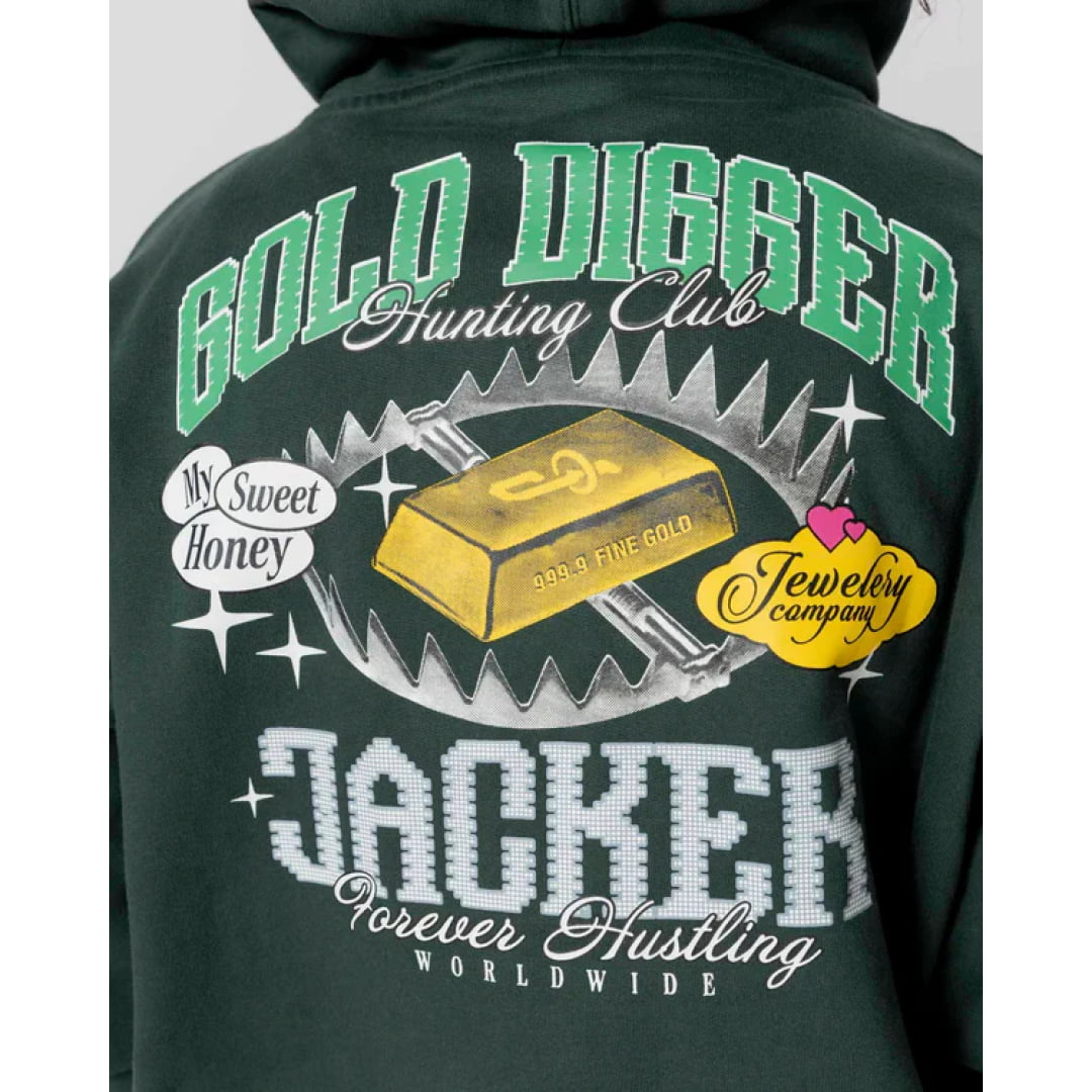 Sweat à Capuche Jacker Gold Digger Green - Lobster Service