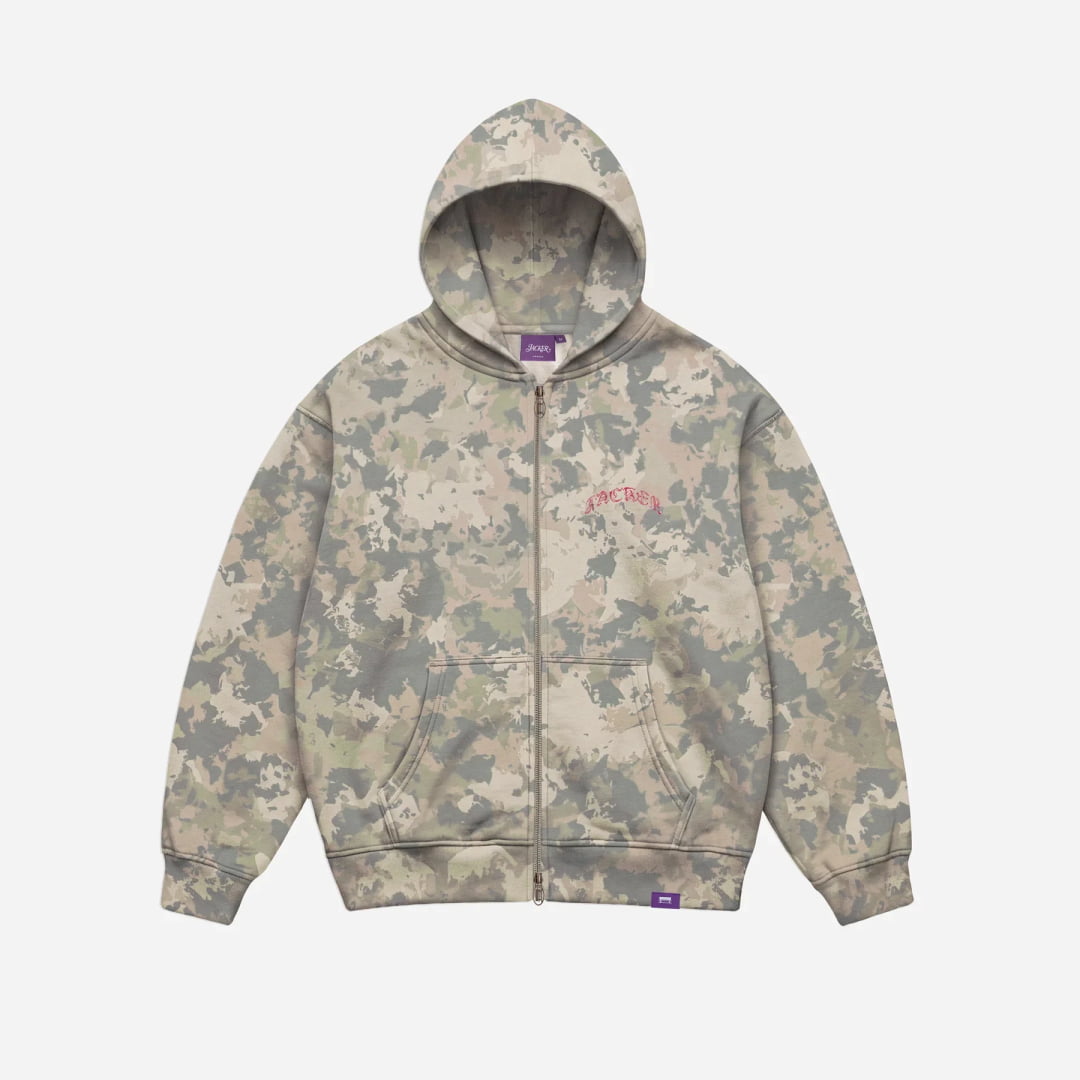 Sweat à Capuche Jacker N°1890 Zip Camo - Insidshop.com
