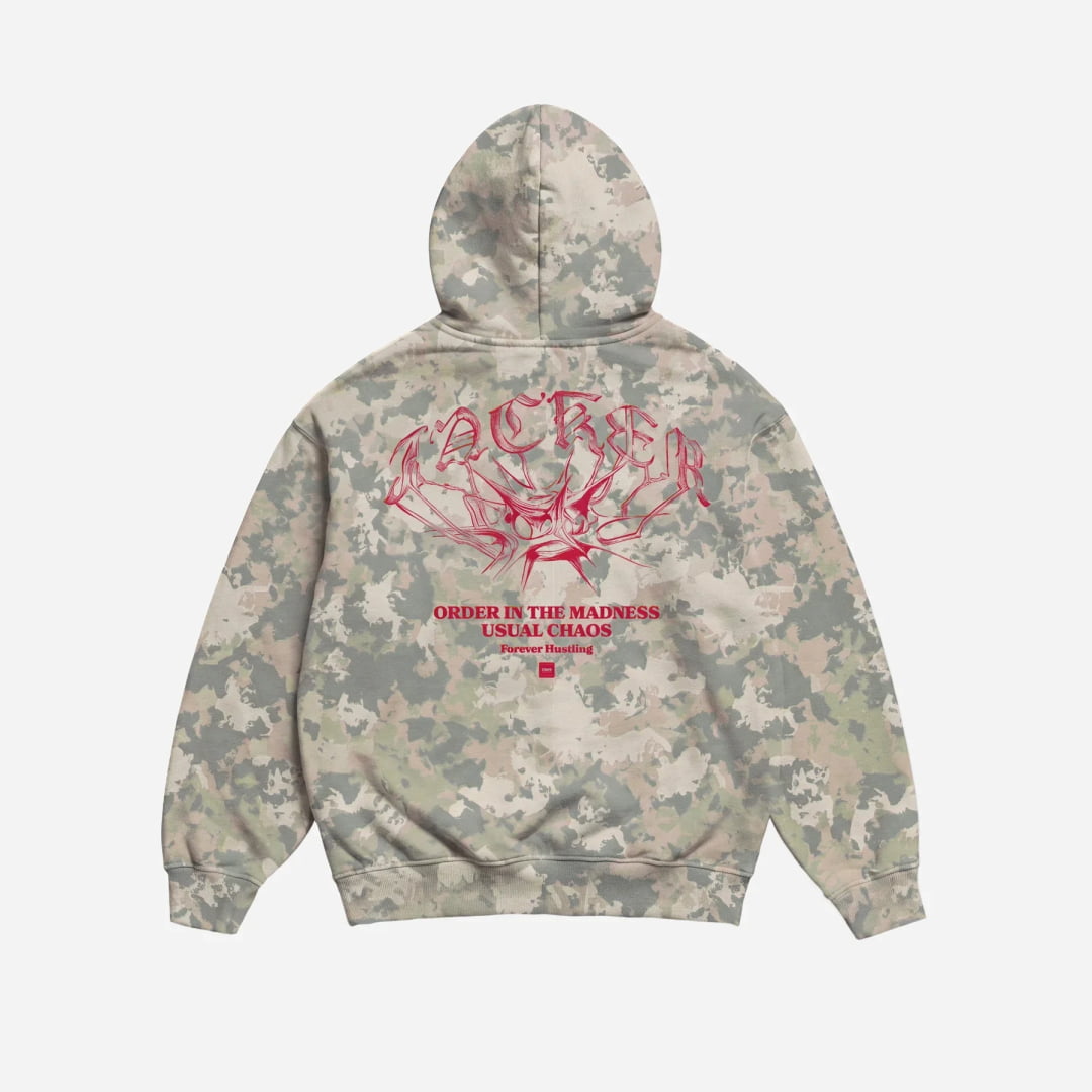 Sweat à Capuche Jacker N°1890 Zip Camo - Insidshop.com