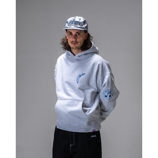 Sweat à Capuche Jacker Records Heather Grey - Insidshop.com