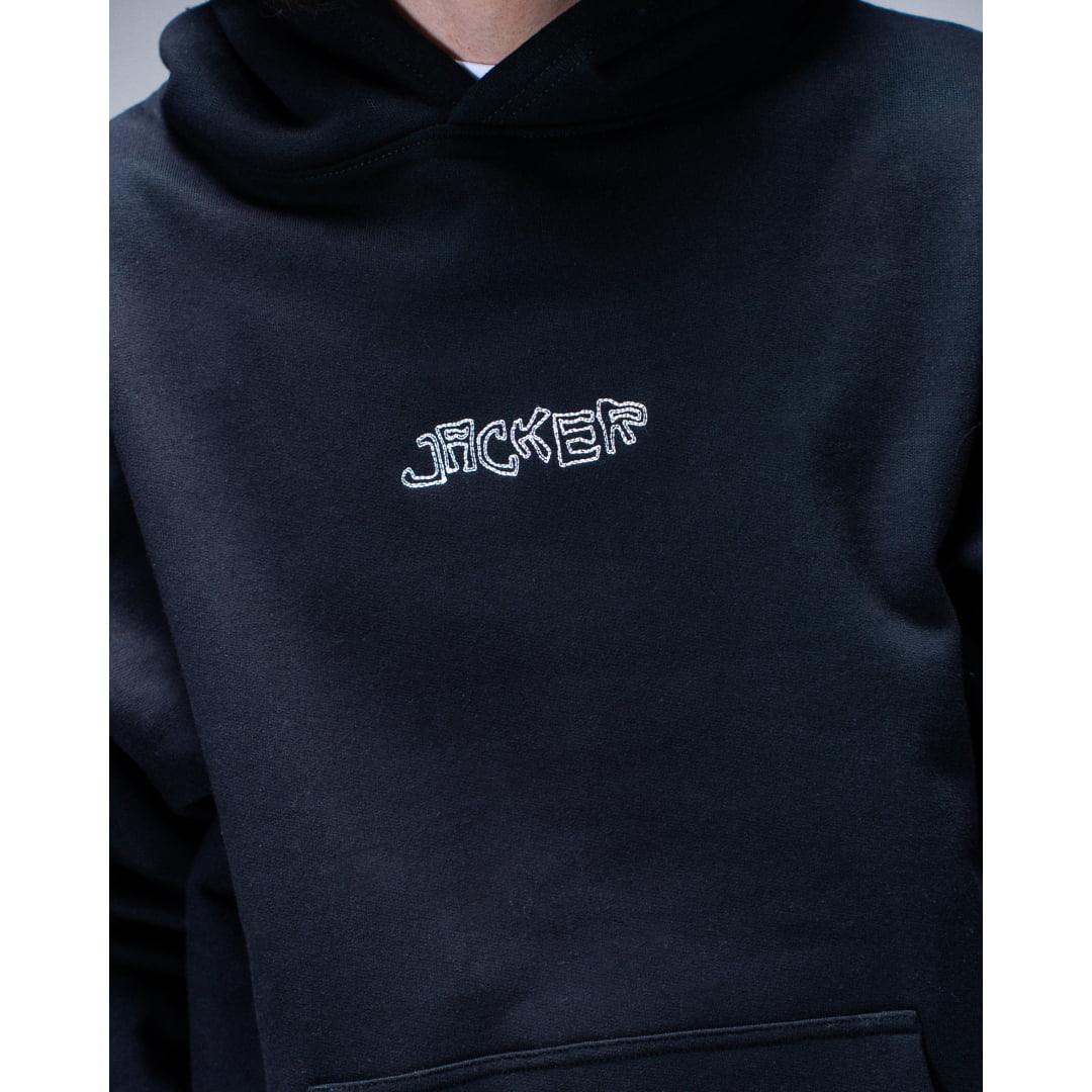 Sweat à Capuche Jacker Red Clover Black - Insidshop.com