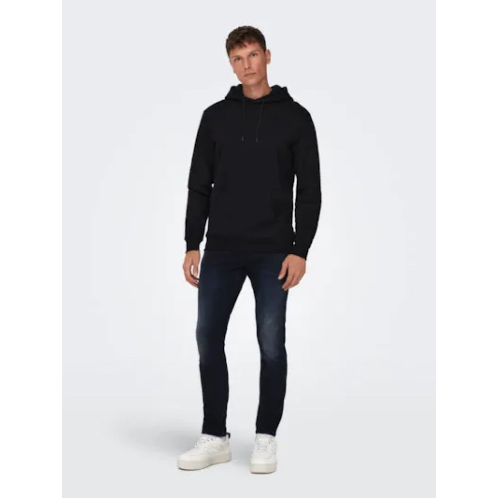 Sweat à Capuche Only & Sons Onsceres Black - Insidshop.com