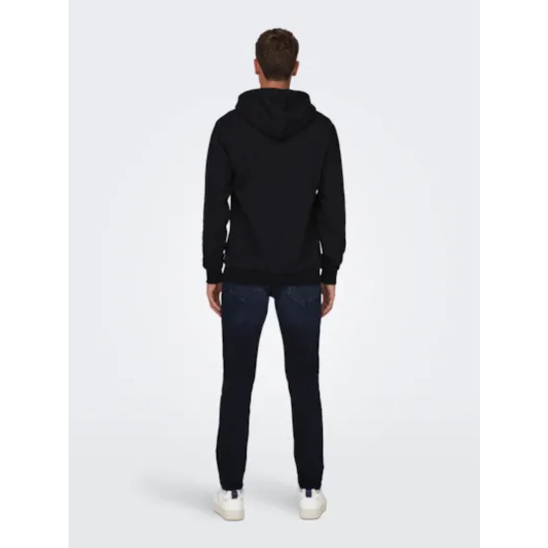 Sweat à Capuche Only & Sons Onsceres Black - Insidshop.com
