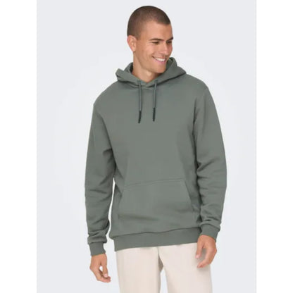 Sweat à Capuche Only & Sons Onsceres Castor Gray