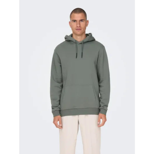 Sweat à Capuche Only & Sons Onsceres Castor Gray