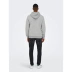 Sweat à Capuche Only & Sons Onsceres Light Grey Melange