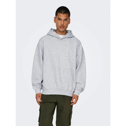 Sweat à Capuche Only & Sons Onsturner Life VTG Light Grey