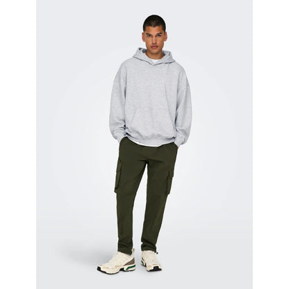 Sweat à Capuche Only & Sons Onsturner Life VTG Light Grey