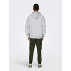 Sweat à Capuche Only & Sons Onsturner Life VTG Light Grey