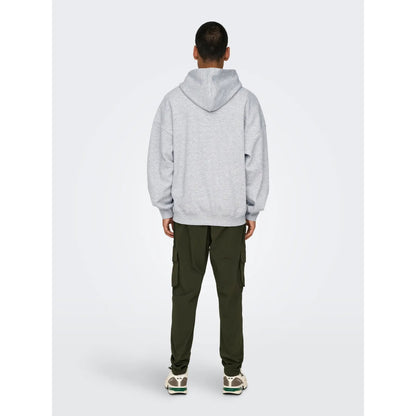 Sweat à Capuche Only & Sons Onsturner Life VTG Light Grey
