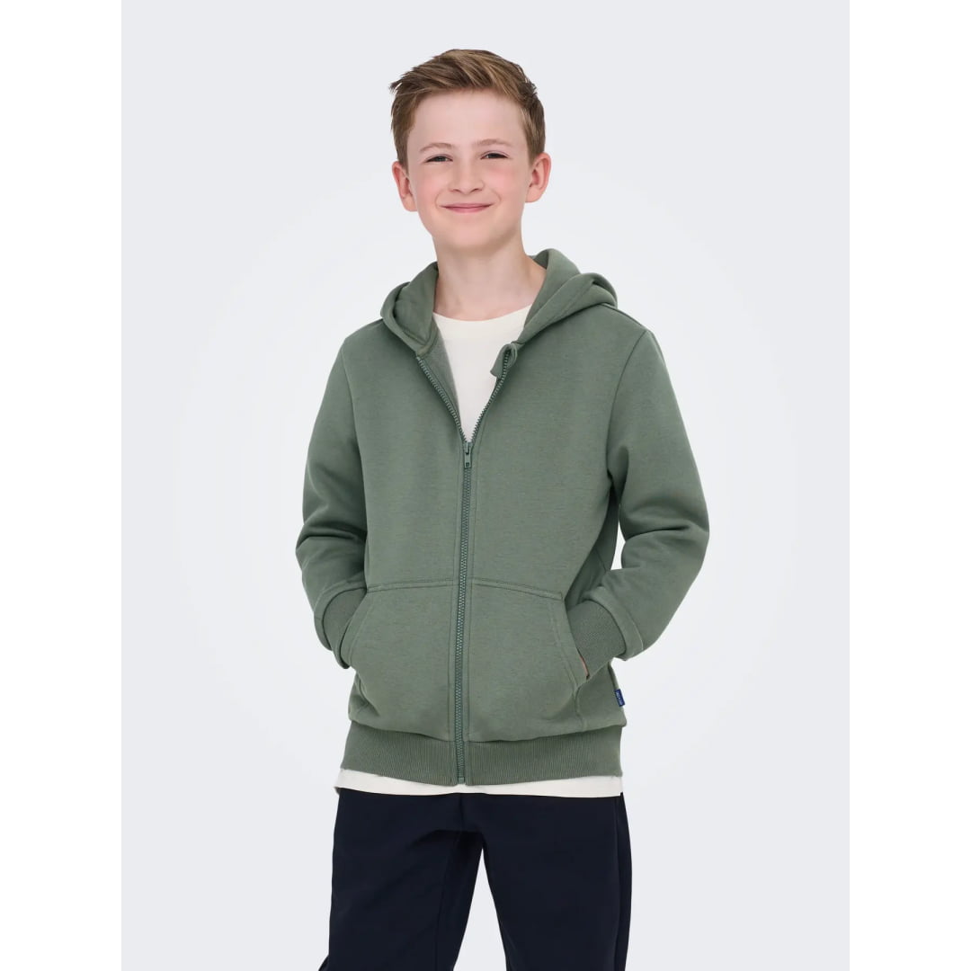 Sweat à Capuche Only & Sons OSJCERES ZIP THR Castor Gray