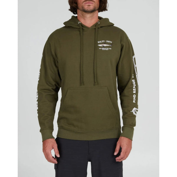 Sweat à Capuche Salty Crew Bruce Fleece Army - Insidshop.com