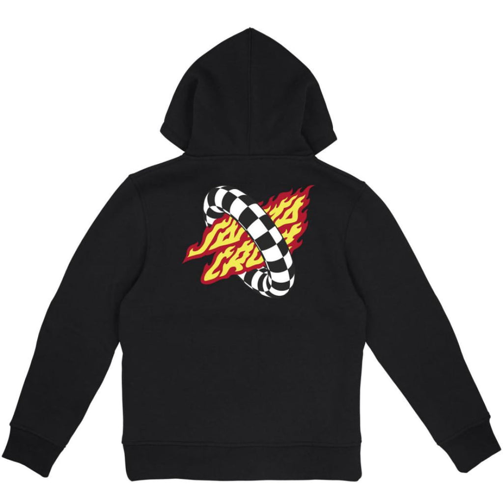 Sweat à Capuche Santa Cruz Youth Goal Flame Black