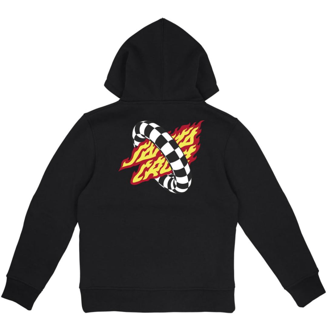 Sweat à Capuche Santa Cruz Youth Goal Flame Black