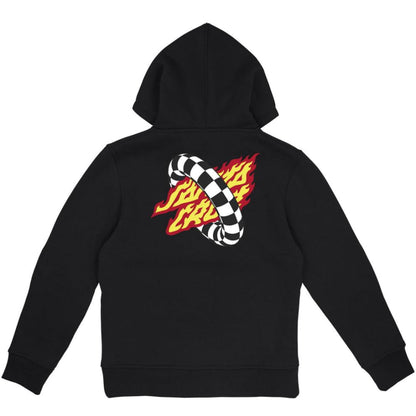 Sweat à Capuche Santa Cruz Youth Goal Flame Black