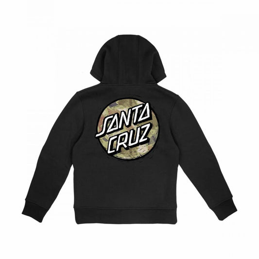 Sweat à Capuche Santa Cruz Youth Stamped Opus Camo Black