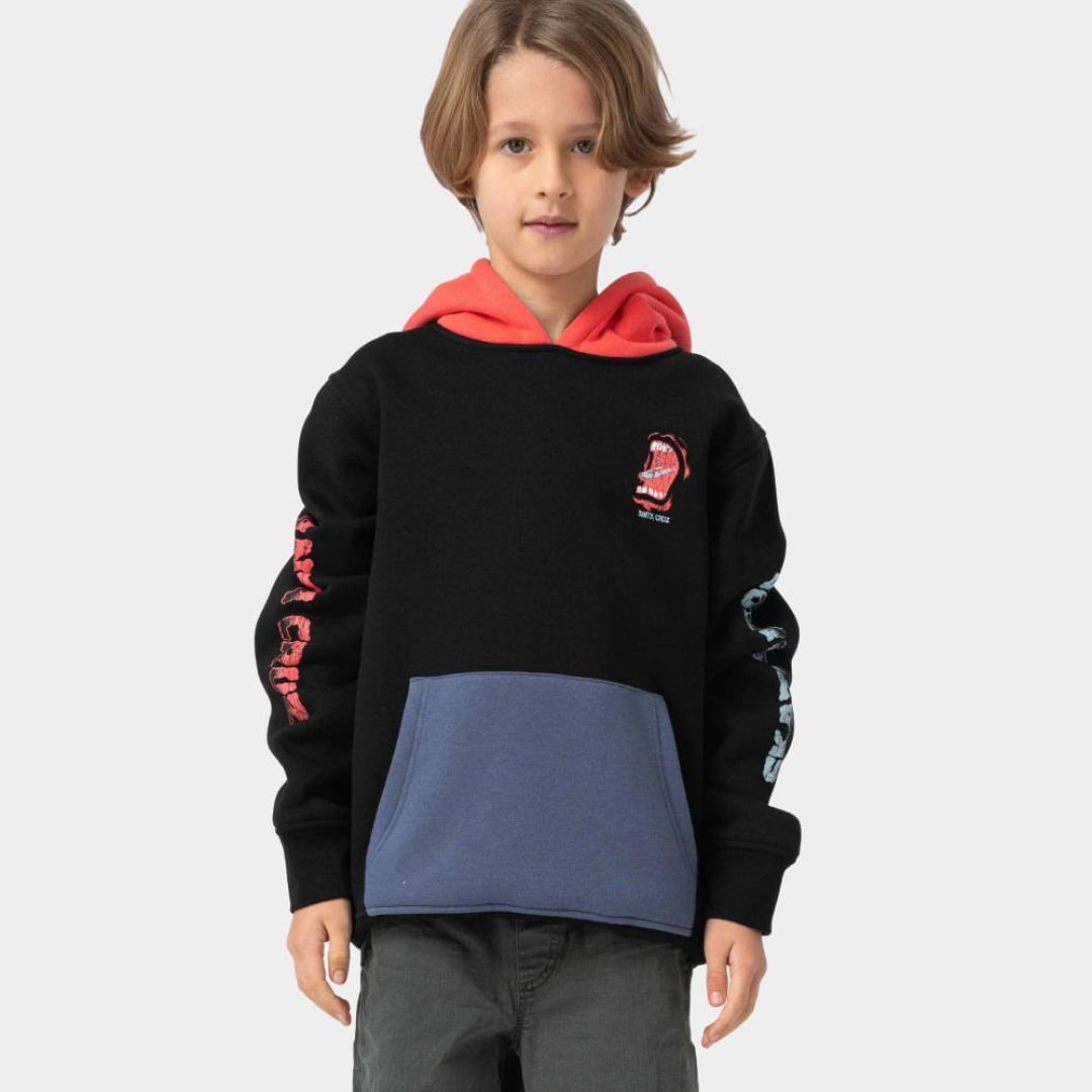 Sweat à Capuche Santa Cruz Youth VTG Sceaming Connect Black