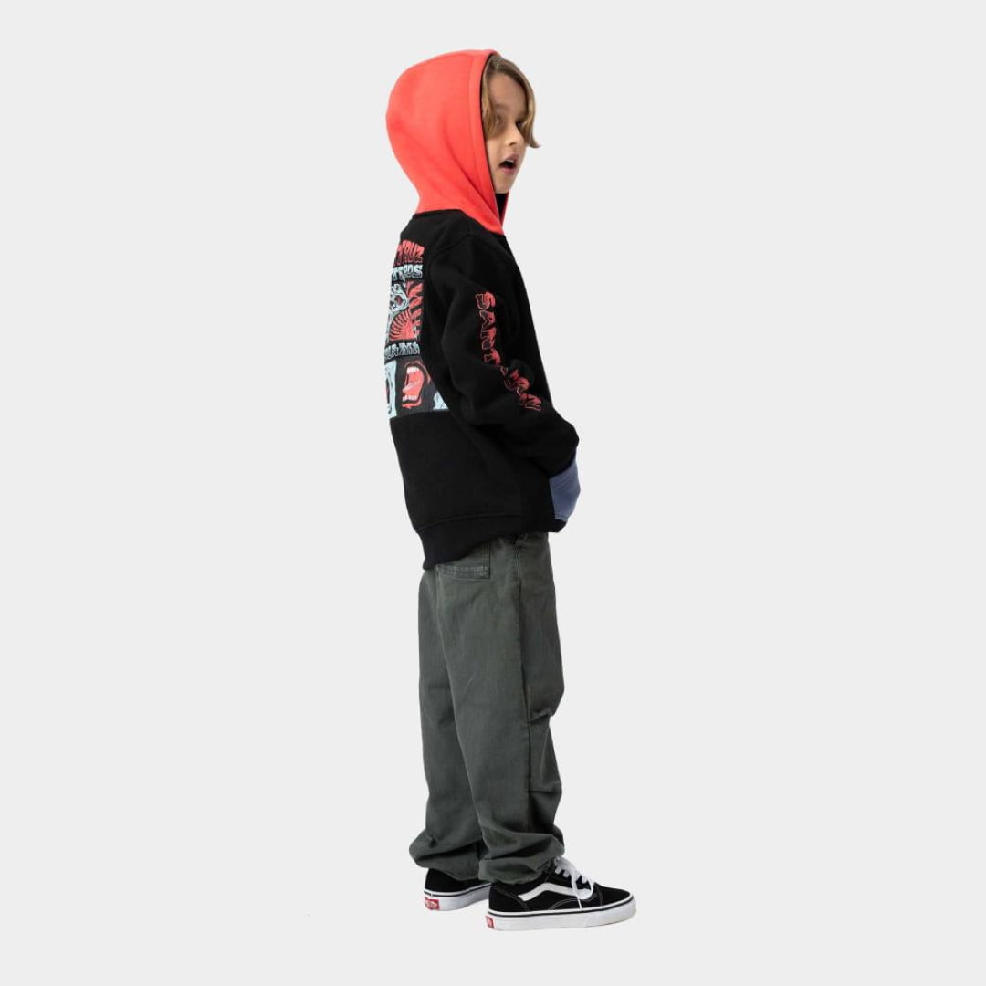 Sweat à Capuche Santa Cruz Youth VTG Sceaming Connect Black
