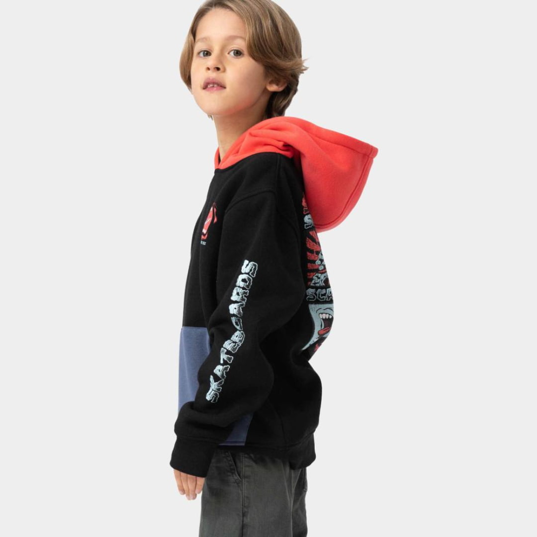 Sweat à Capuche Santa Cruz Youth VTG Sceaming Connect Black