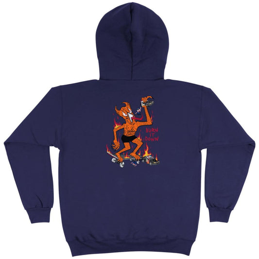 Sweat à Capuche Trasher Burn It Down Navy - Insidshop.com