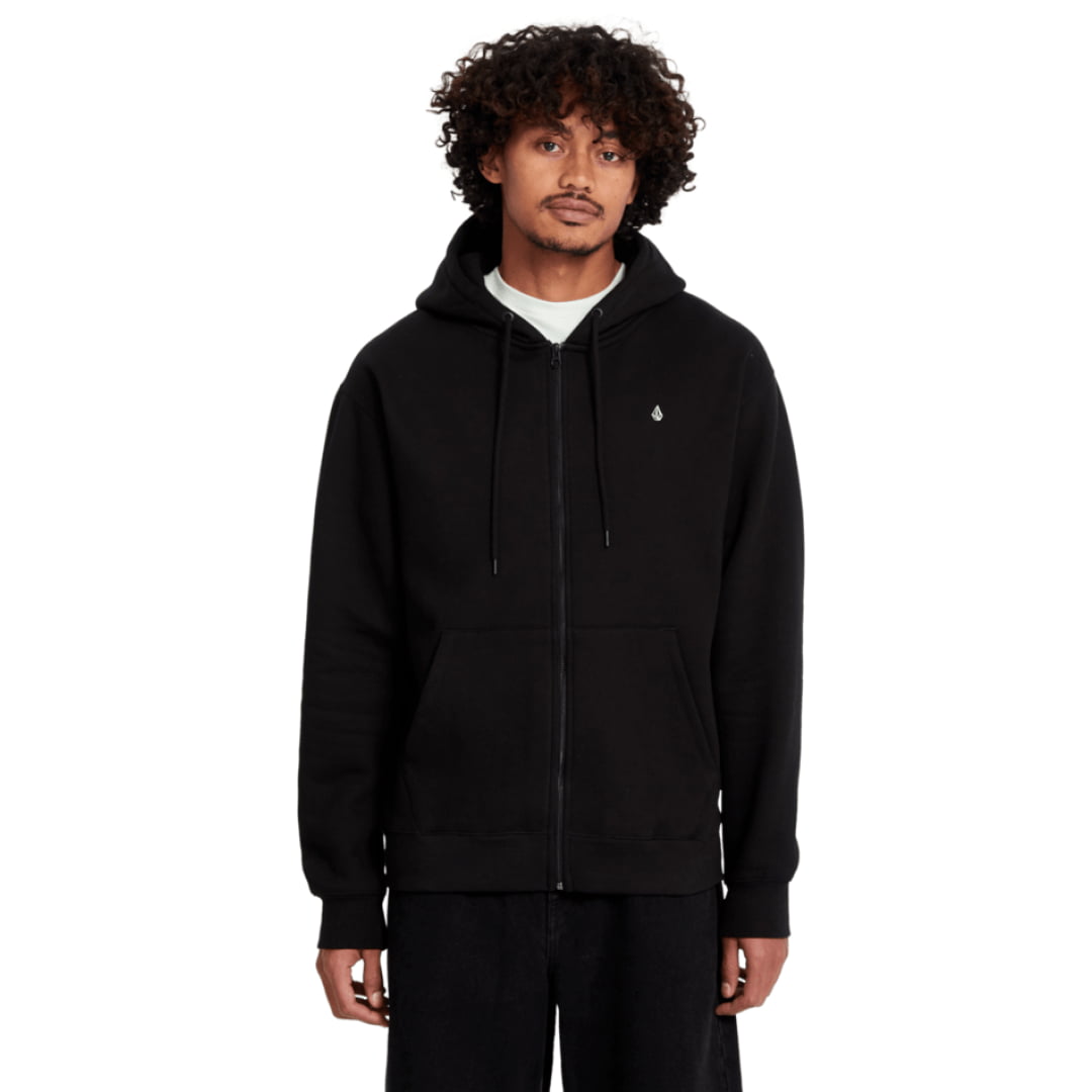 Sweat à Capuche Volcom Single Stone Zip Black