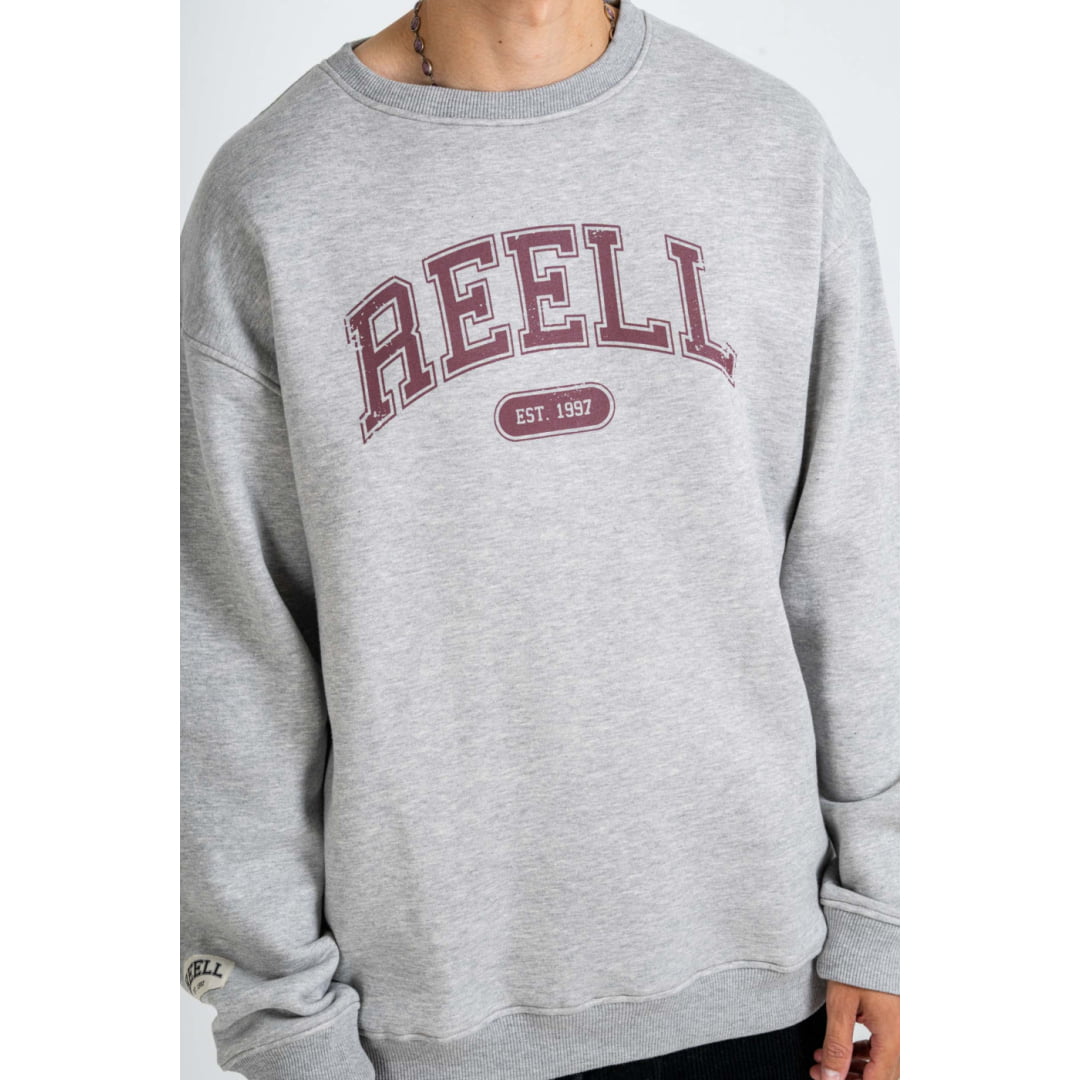 Sweat à Col Rond Reell Team Crewneck Grey Melange