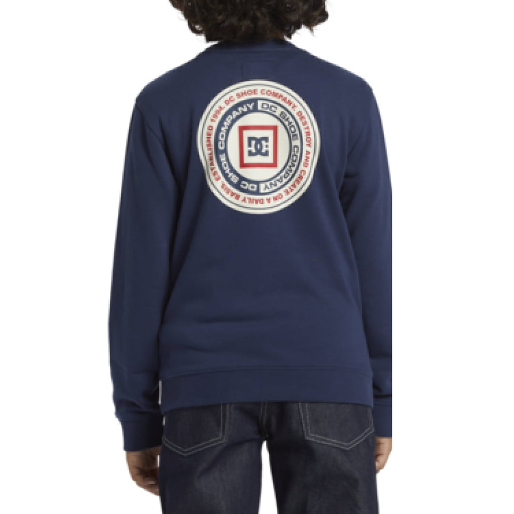 Sweat Col Rond DCShoe Throwback Crew Boy Dress Blues