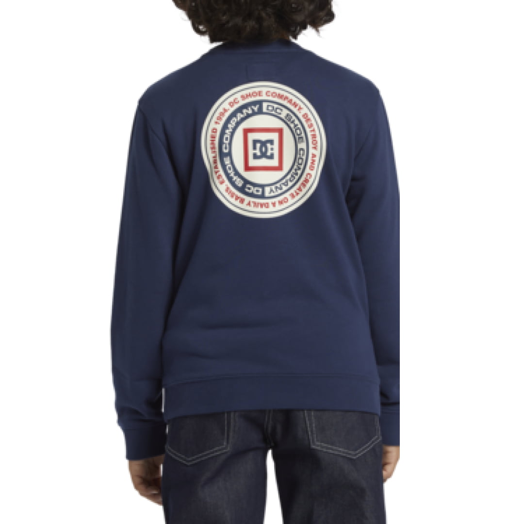 Sweat Col Rond DCShoe Throwback Crew Boy Dress Blues