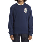 Sweat Col Rond DCShoe Throwback Crew Boy Dress Blues