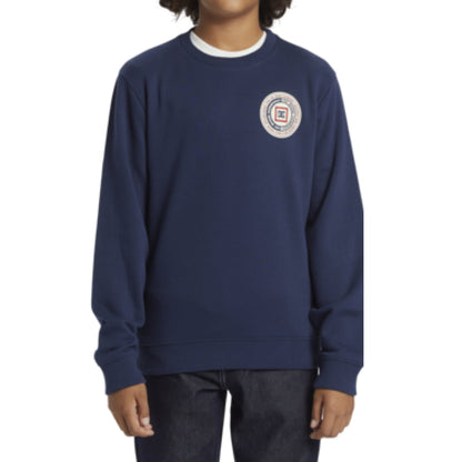 Sweat Col Rond DCShoe Throwback Crew Boy Dress Blues