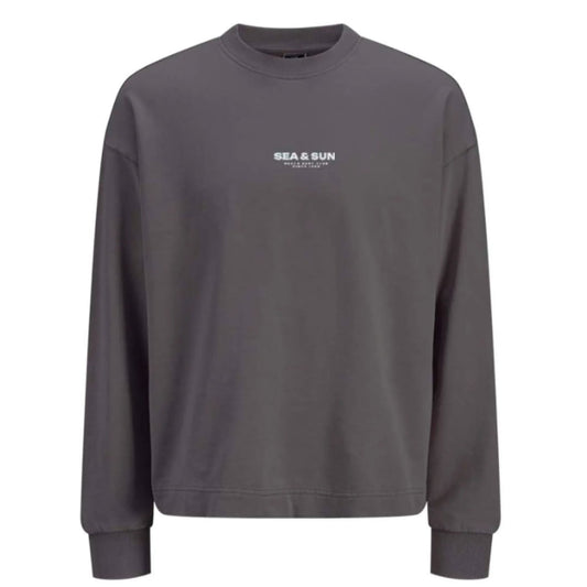 Sweat Col Rond Jack & Jones JORSURF UP Black Onyx - Jorsurf