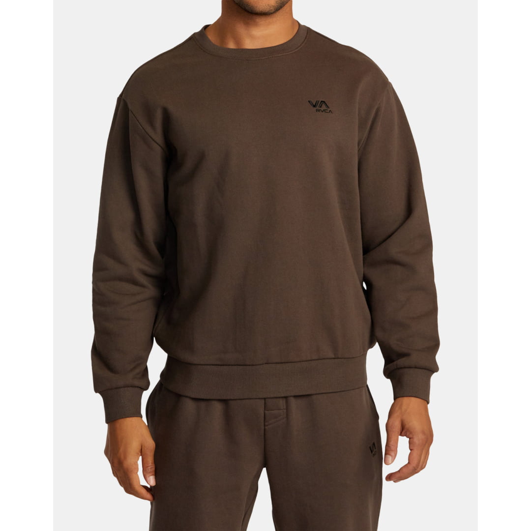 Sweat Col Rond RVCA VA Essential Mocha - Rvca Va