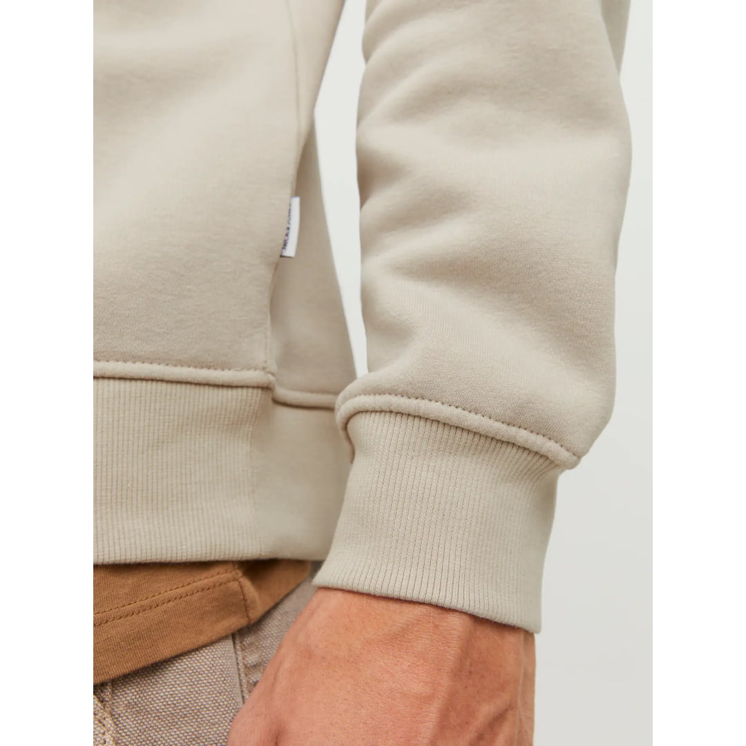 Sweat Jack & Jones JJEBRADLEY Half Zip Moonbeam - Jjebradley