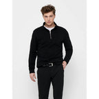 Sweat Zippé Only & Sons Onsceres Half Zip Black