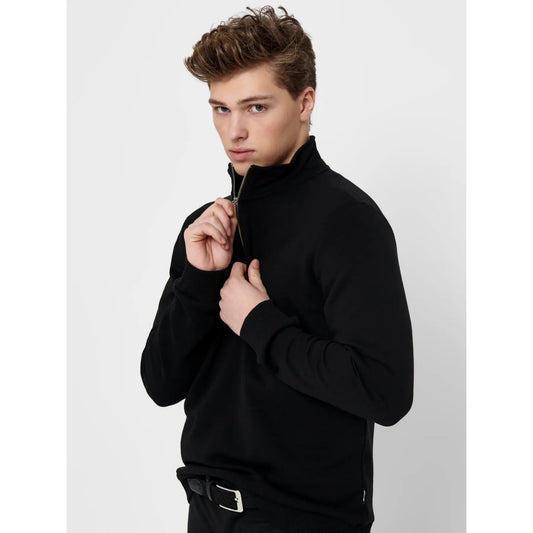 Sweat Zippé Only & Sons Onsceres Half Zip Black