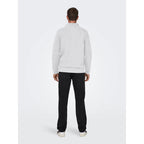 Sweat Zippé Only & Sons Onsceres Half Zip Super Light Grey