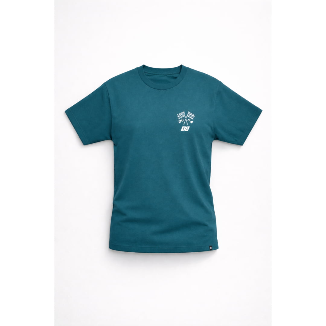 T-shirt DCShoes For The Win LHSS Deep Teal - Dcshoe Lhss