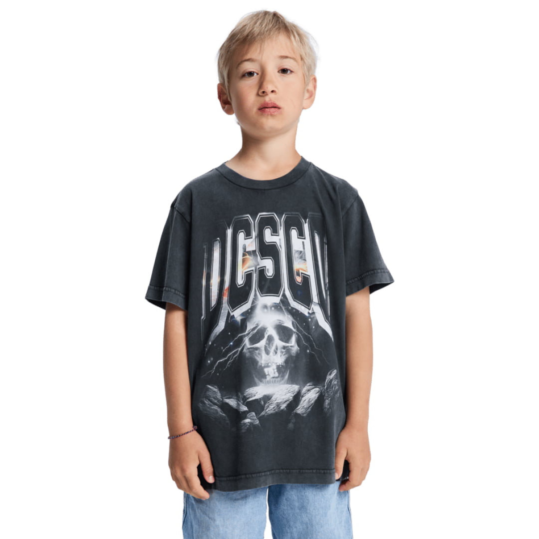 T-shirt DCShoes Skull Storm HSS Boy Black - Dcshoes Hss