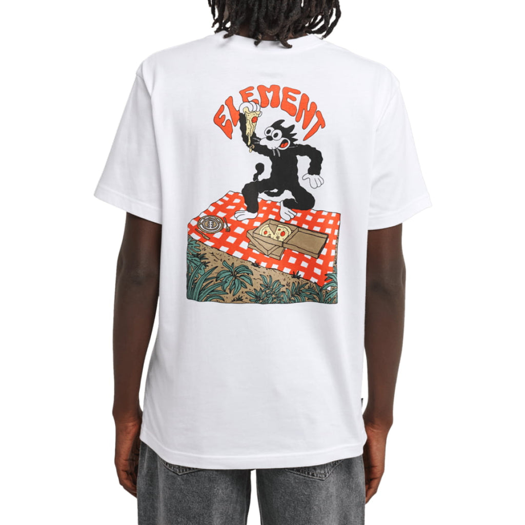 T-shirt Element Pizza SS Optic White - Ss - Insidshop.com