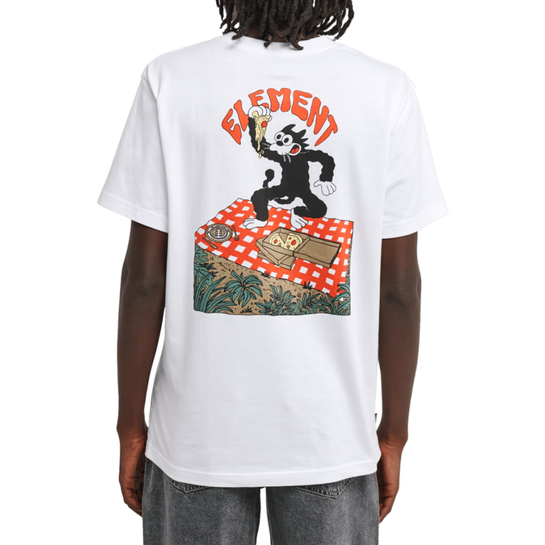 T-shirt Element Pizza SS Optic White - Ss - Insidshop.com