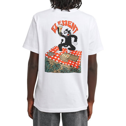 T-shirt Element Pizza SS Optic White - Ss - Insidshop.com
