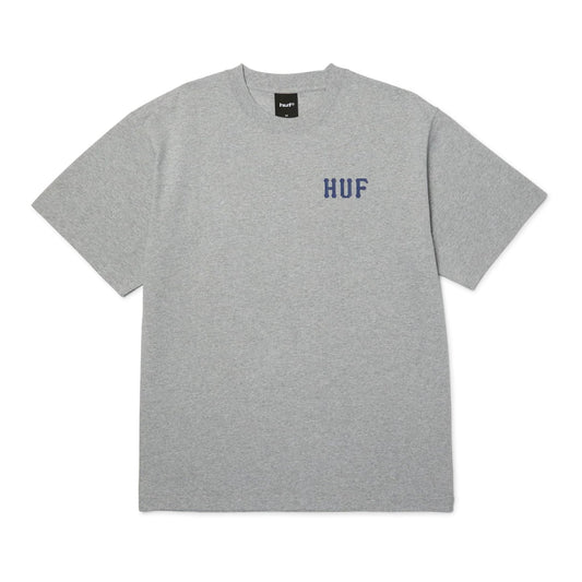 T-shirt HUF Classic H SS Heather Grey Navy - Huf h Ss