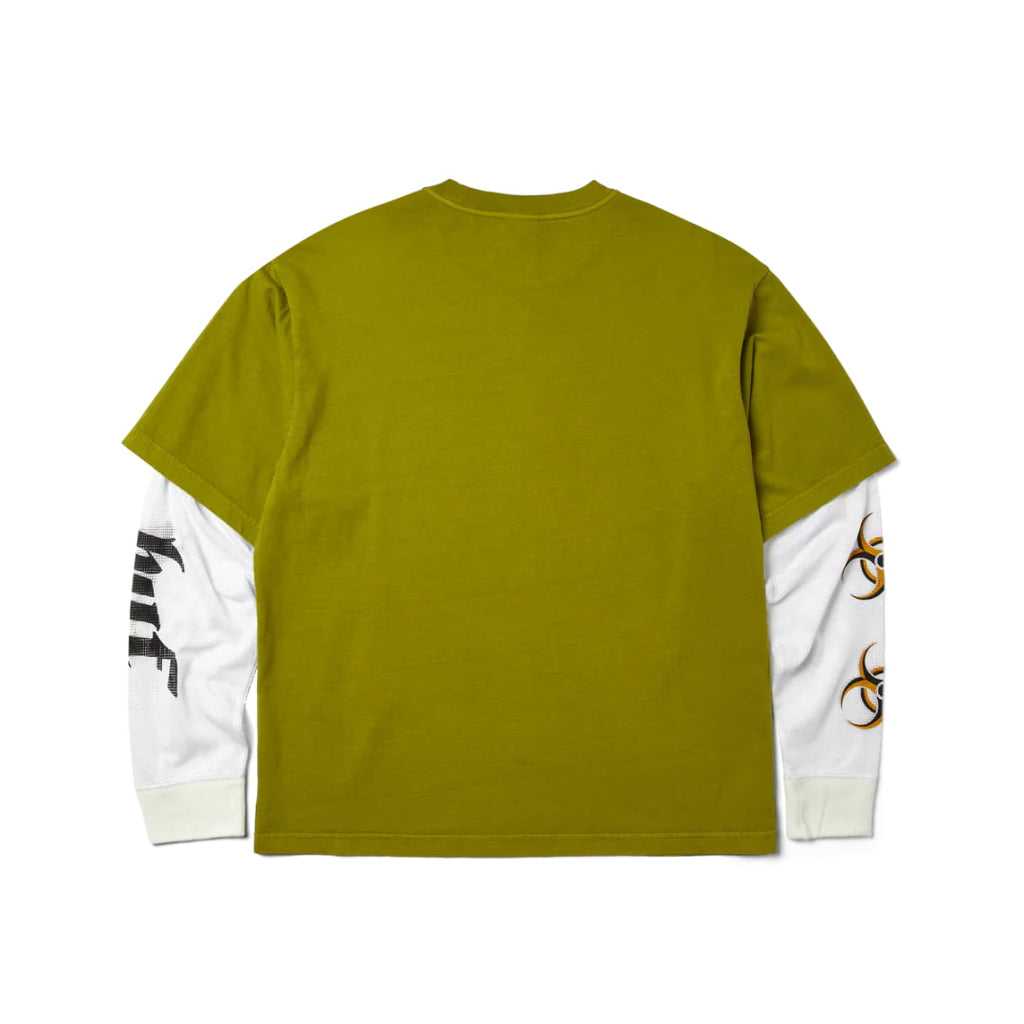 T-shirt HUF LS Leon Double Layer Top Acid Green - Huf Ls